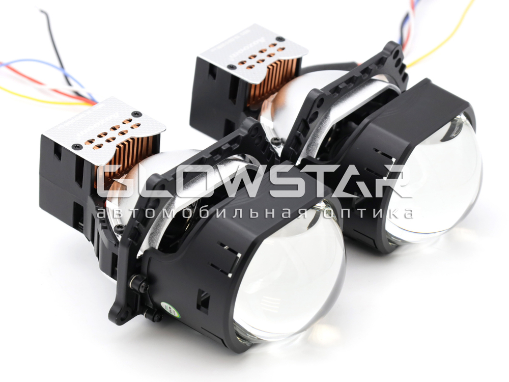 Aozoom BiLed+Laser AAPD 17L с лазером (прямоугольные) 61W/77W, 12V, 6 Поколение, 3.0 дюйма (комплект, 2шт)