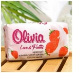 Мыло туалетное OLIVIA «Love & Fruttis» Нежный клубничный джем, 140 гр
