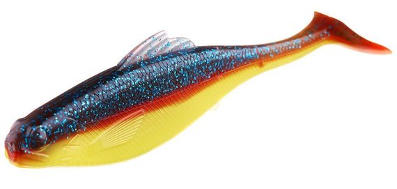 Виброхвосты съедобные LJ Pro Series ROACH PADDLE TAIL 5.0in (12,7 см), цв. G07, 4 шт.
