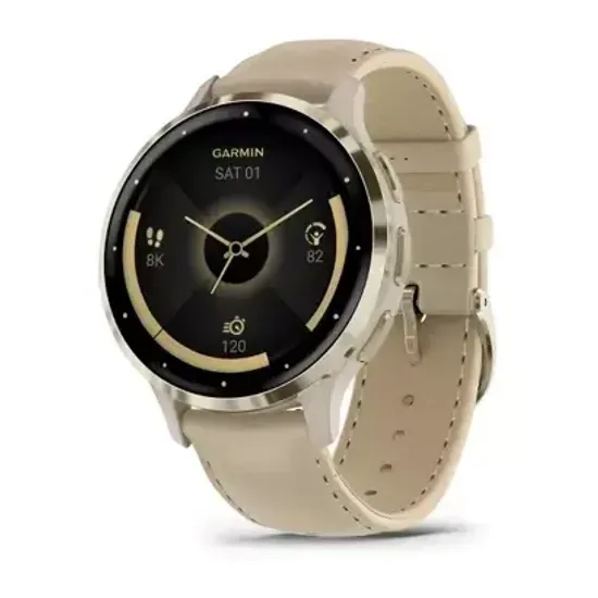 Смарт-часы Garmin VENU 3S French grey case and leather band 010-02785-55