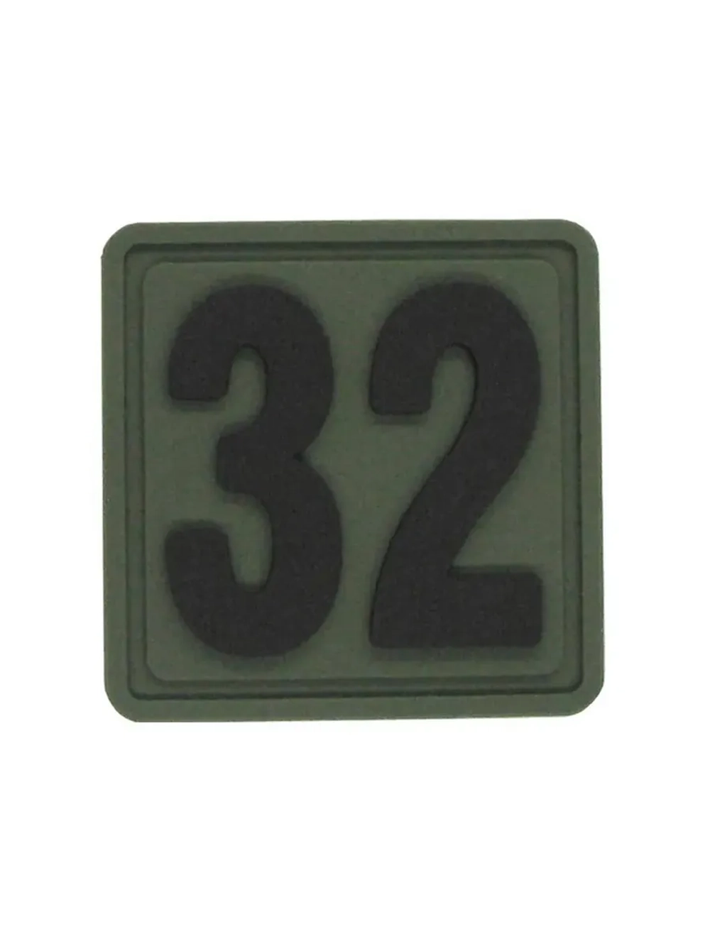 Шеврон на липучке цифра 32 Внимание! Размер 2.5х2.5 см