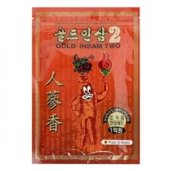 Korean Gold Insam Two 2 Пластырь согревающий с красным женьшенем, 1 упаковка (20 листов)