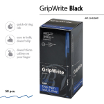 Ручка "GripWrite Black" шариковая 0.7 мм, синяя (BrunoVisconti)