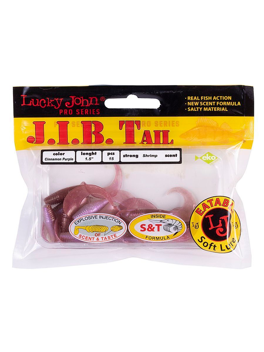Твистеры съедобные LJ Pro Series J.I.B TAIL 1.5in (03.80)/033 15 шт. в упак.