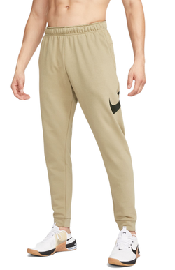 Мужские теннисные штаны Nike Dry Pant Taper FA Swoosh - зеленый