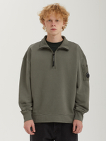 Мужская Толстовка (Half-zip) Brushed And Emerized Diagonal Fleece Mixed Boxy