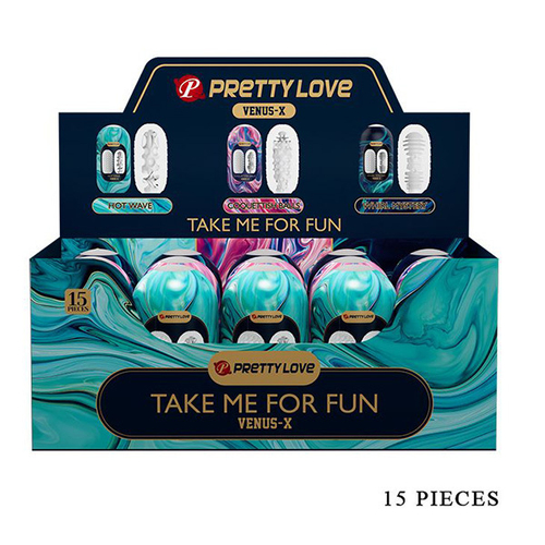 Набор из 15 мастурбаторов 13,1см Pretty Love Take Me For Fun BI-014932H