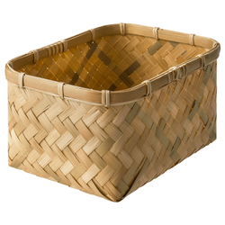 IKEA MJÖLKKANNA  (ИКЕА МЙЁЛККАННА)  -  Корзина - бамбук 18х25х14 см