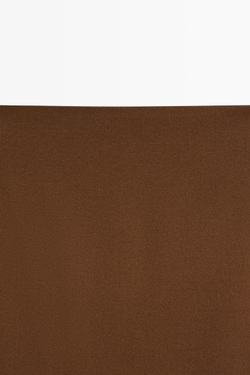 Massimo Dutti Эластичная юбка-миди из шерстяной смеси - Limited Edition, цвет табака