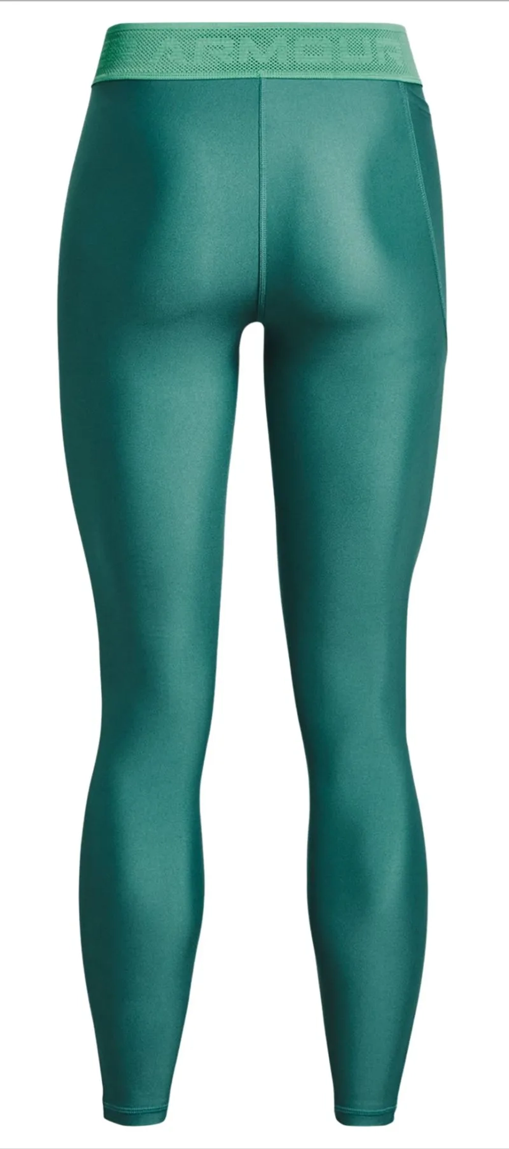 Леггинсы Under Armour Women's HeatGear Branded Waistband - coastal teal/birdie green