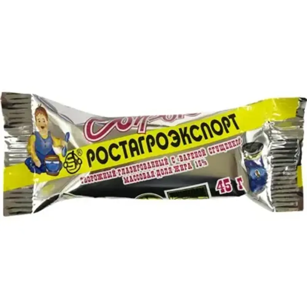 Сырок глаз.А.Ростагроэкспорт творожн.с варенкой 15% 45гр