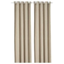 Комплект штор IKEA BIRTNA (БИРТНА), Бежевый, 145x250 см, 2 шт