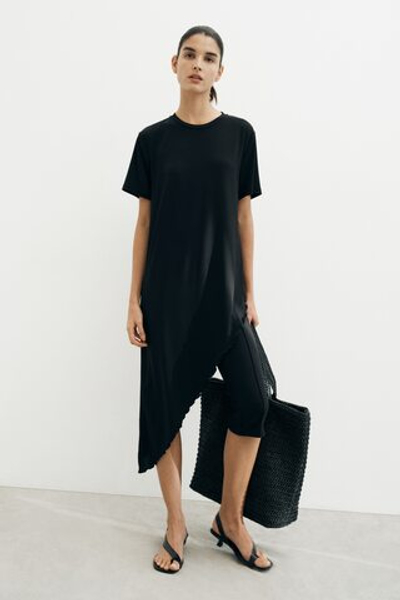 Длинная асимметричная футболка - H&M
