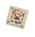 Салфетки бумажные BOUQUET ЕСО Крафт 33*33см, 2 сл., 25л, Bon Appetit