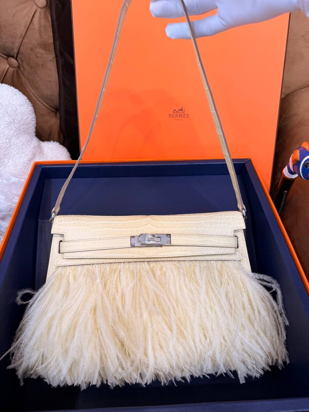 Сумка Hermes Kelly Elan из кожи Porosus