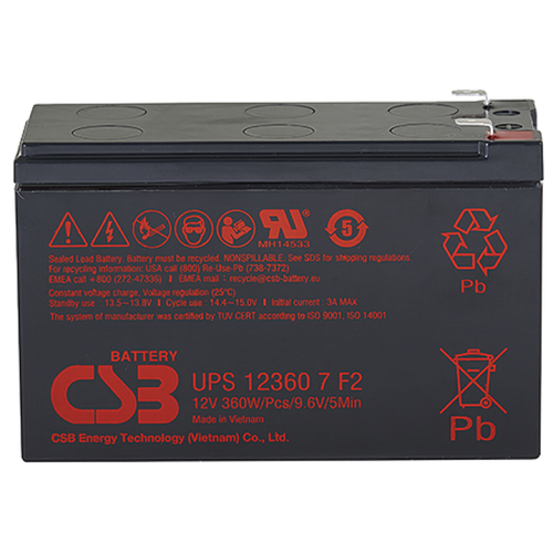 Аккумулятор CSB UPS123607 F2 - AGM ( 12В / Ач )