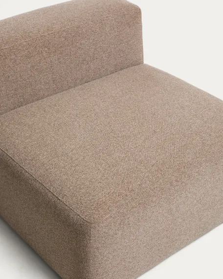 Коричневое кресло из синели Blok, 90 см