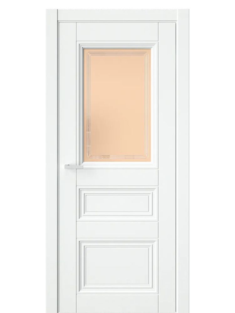 Двери WestStyle  Demiss 12  RAL 9003 / бронза сатинат ДО