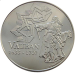 1/4 евро 2007 год. Франция. Себастьян Ле Претра де Вобан. Серебро
