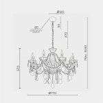 Подвесная люстра MODELUX premium ML.7163.8P