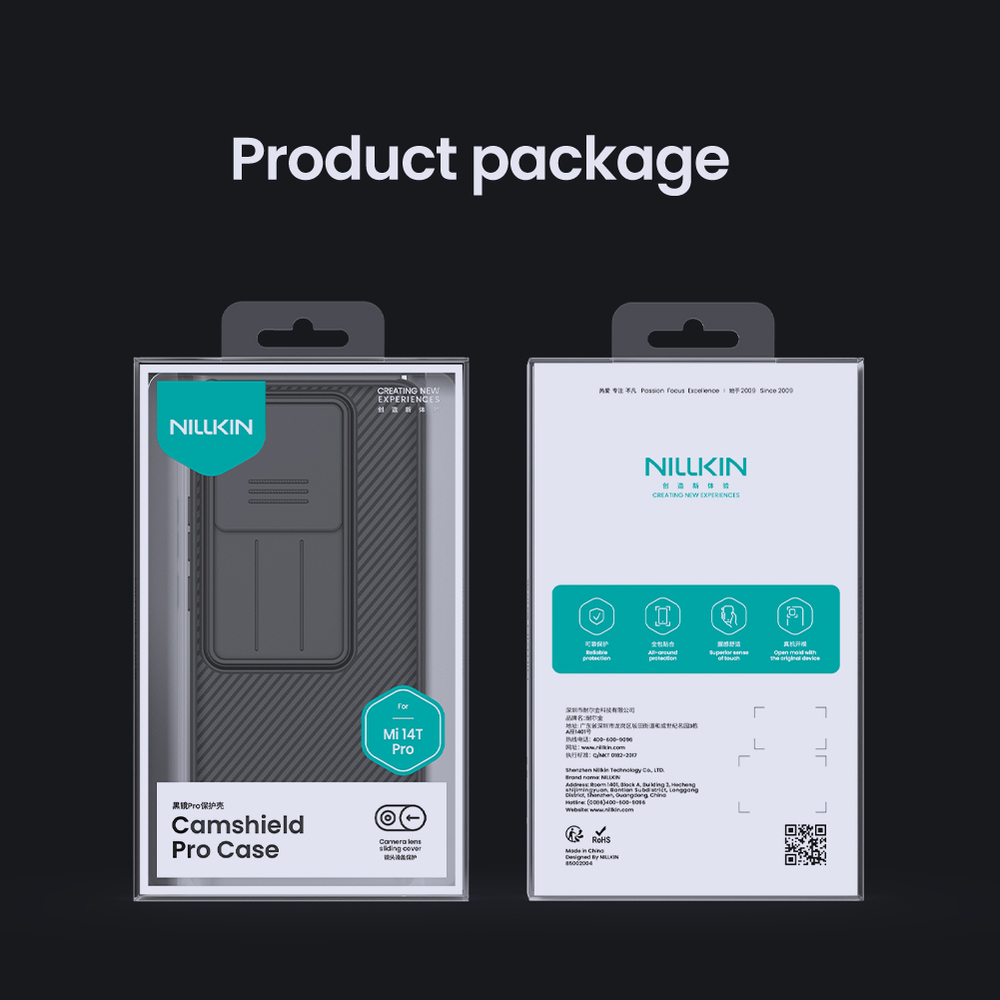 Усиленный чехол с сдвижной шторкой для камеры от Nillkin для Xiaomi 14T Pro, серия CamShield Pro Case