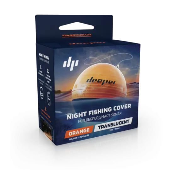 Крышка для эхолотов Deeper Мод. NIGHT COVER ORANGE (для рыбалки ночью или сумерках)