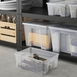 IKEA SAMLA  (ИКЕА САМЛА)  -  Контейнер - прозрачный 39x28x14 см/11 л