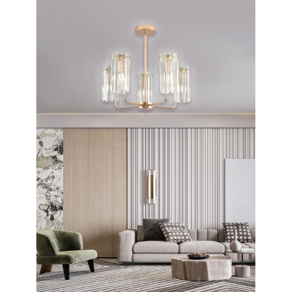 Люстра Rivoli Zoe 1064-305 5хЕ14 40 Вт хрусталь | Rivoli