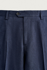 КОСТЮМНЫЕ БРЮКИ REGULAR FIT ИЗ ЛЬНА И ШЕРСТИ — ZARA