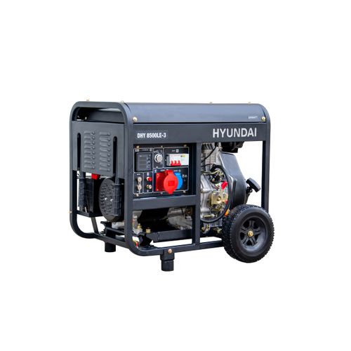 Дизельный генератор Hyundai DHY 8500LE-3 - [6.5 кВт / 380V] эл. старт, трехфазный