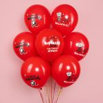 Шар (12''/30 см) Королева, Красный, пастель, 1 ст, 25 шт.