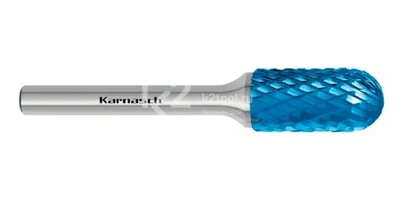 Борфреза твердосплавная Karnasch форма C, 6х18х6х50 мм, насечка HP-6, покрытие Blue-Tec, арт. 11.5024-055