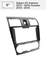 Переходная рамка 9" и комплект проводов для Subaru XV, Impreza 2012 - 2014, Forester 2013 - 2015