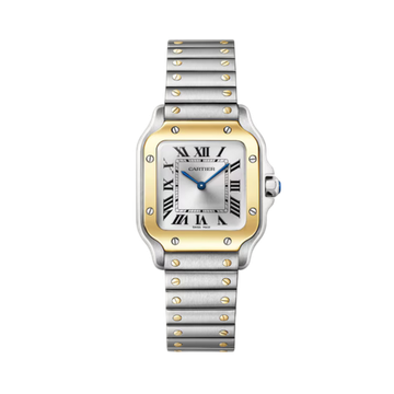 Часы Cartier Santos de Cartier в стальном корпусе с желтым золотом