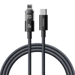 USB-C - Lightning Кабель Baseus Display 2 Charging+Data 20W 1-2m - Cosmic Black