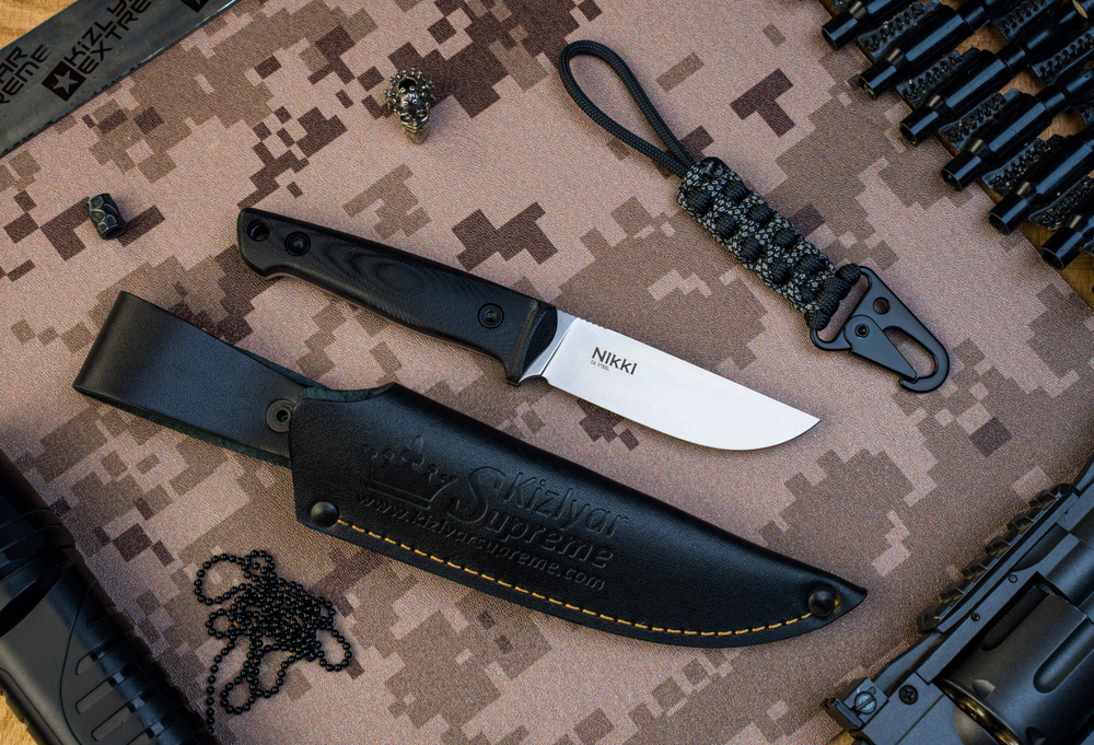 Туристический нож Nikki D2 StoneWash G10 Черный - изображение 1