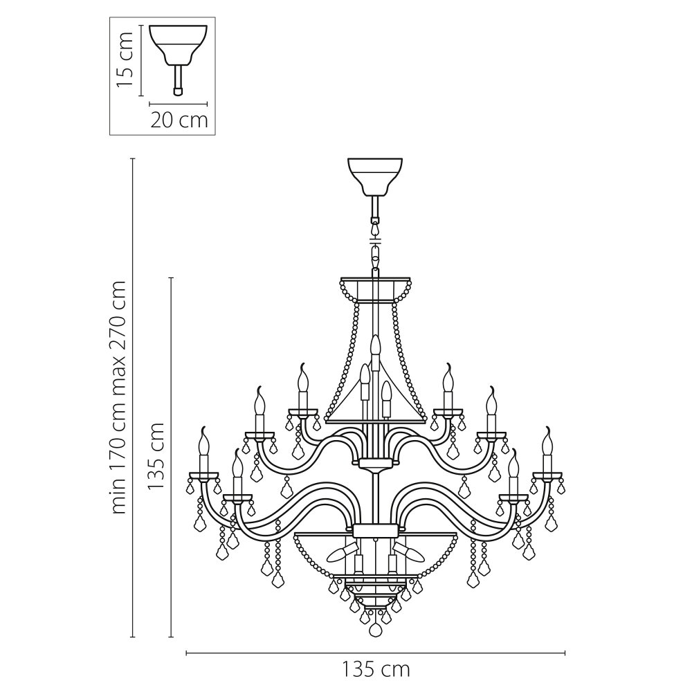 Подвесная люстра Lightstar Classic 700514