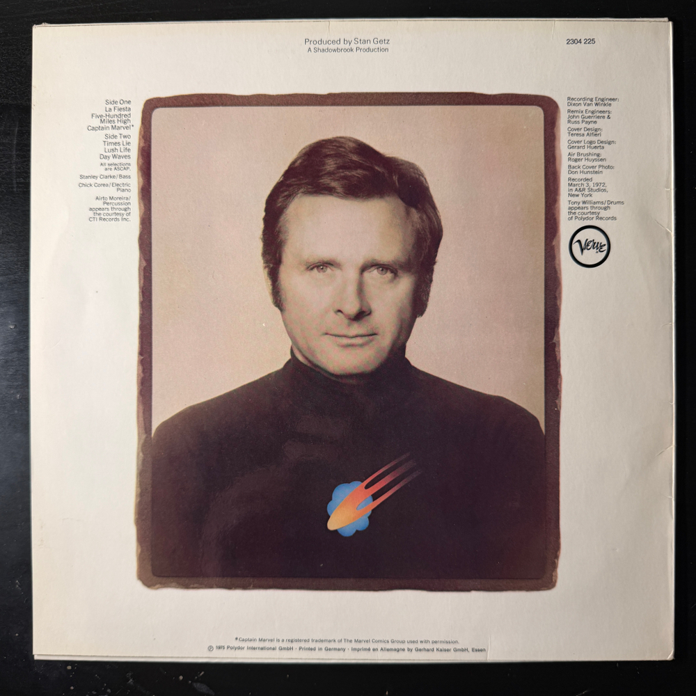 Stan Getz ‎– Captain Marvel (Германия 1975г.)