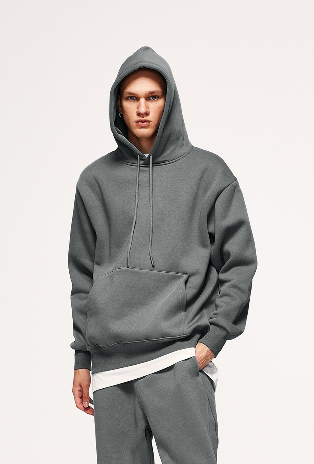 Худи STUFF "Basic" Fleece Серый