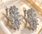 Ювелирные серьги из серебра 925 пробы с фианитами