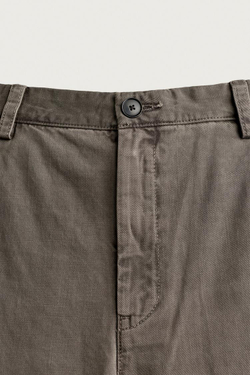 ZARA БРЮКИ ЧИНОС RELAXED FIT С ЭФФЕКТОМ ПОТЕРТОСТИ, КОРИЧНЕВЫЙ