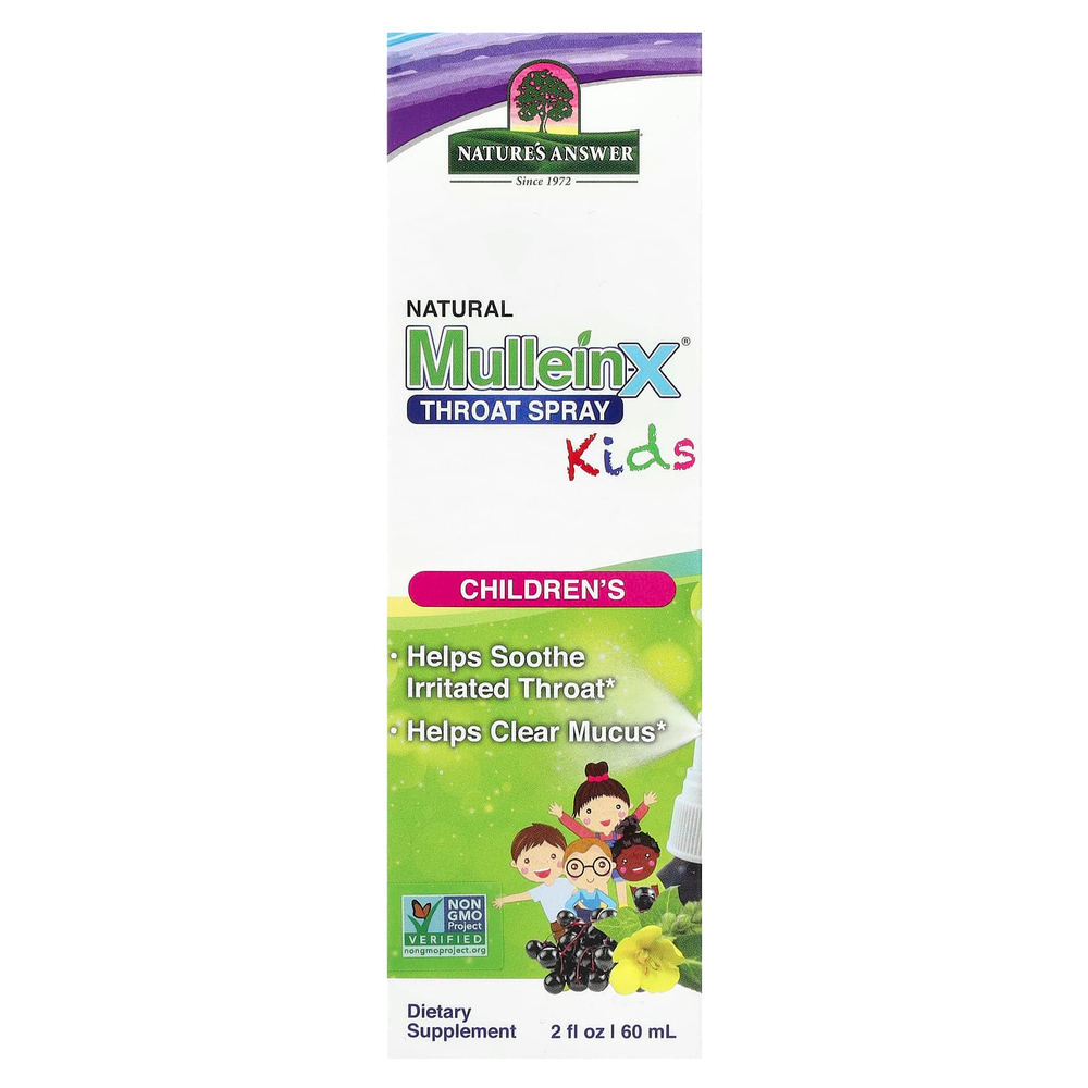 Nature's Answer, детский спрей для горла MulleinX®, 60 мл