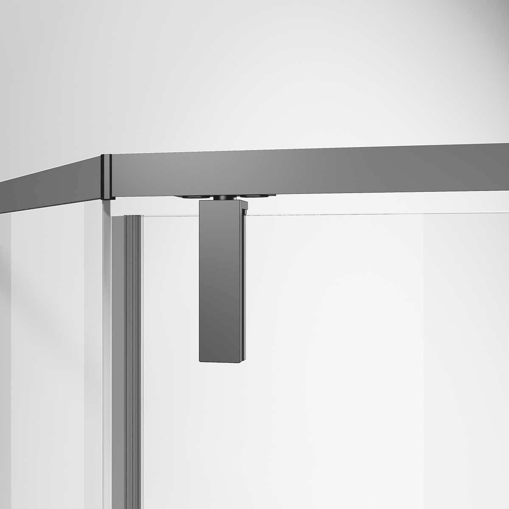 Душевой уголок Vincea Слим-Н (Slim-N) VSP-4SN900CLGM, 900*900, вороненая сталь, стекло прозрачное