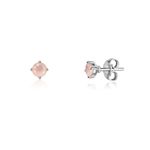 Серьги Кристал Сёркл с розовым халцедоном / Crystal Circle