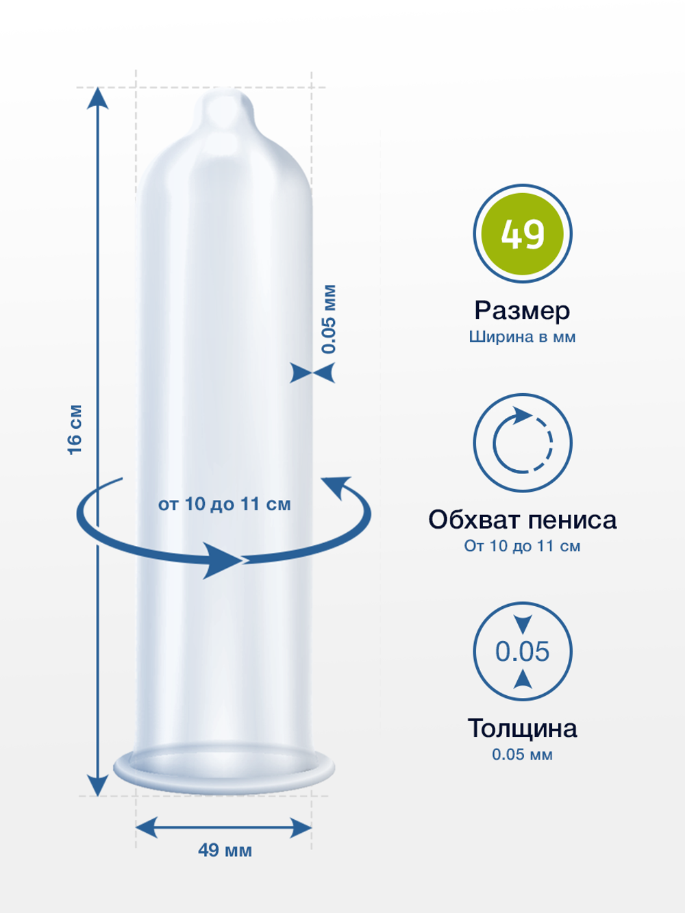 Размерные презервативы MY.SIZE PRO размер 49 - 10шт
