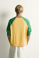 ФУТБОЛКА COLOR BLOCK ИЗ ХЛОПКА И ЛЬНА — ZARA · 6264/301