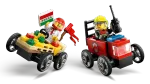 Конструктор LEGO City 60458 Машина-пицца против гоночной пожарной машины