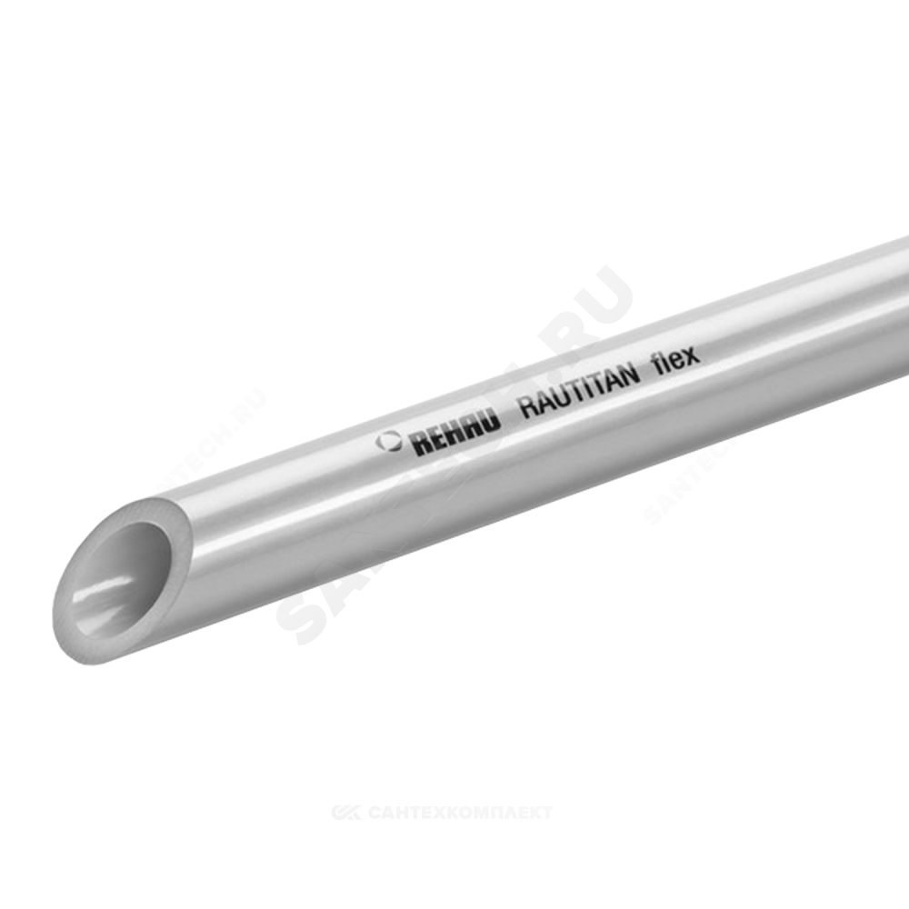 Труба PE-Xa/EVOH серая Дн 25х3,5 Ру10 Тмакс=95C L=6м RAUTITAN flex Rehau 11303901006