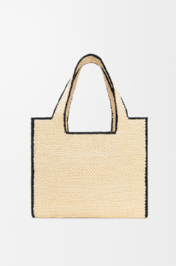 Loewe Большая сумка-тоут Font из рафии, натуральный