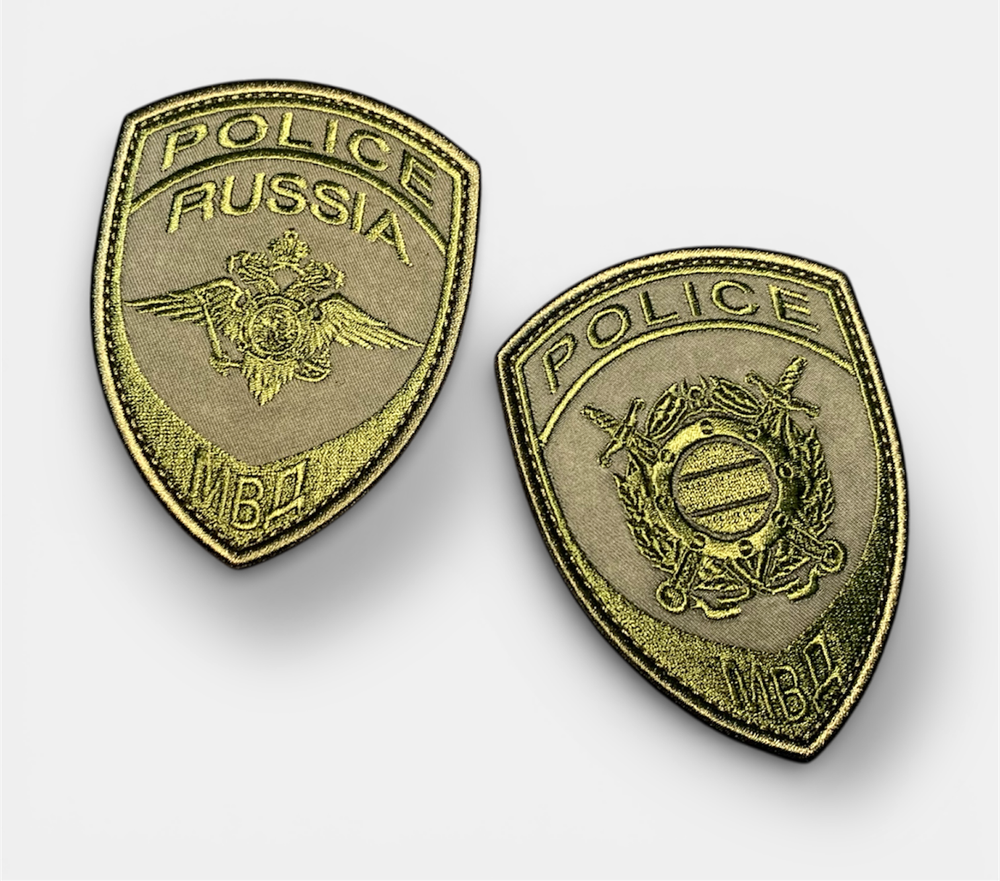 Комплект Шевронов Полиция / Russia Policе / Полевой Оливковый